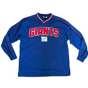Vintage Lee Sport New York Giants Long Sleeve Heavy Shirt Sz XL Blue Red‎ NFL